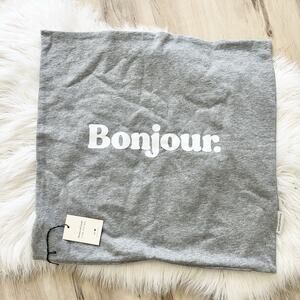 NWT Province of Canada for The Jilly Box grey bonjour pillow case
